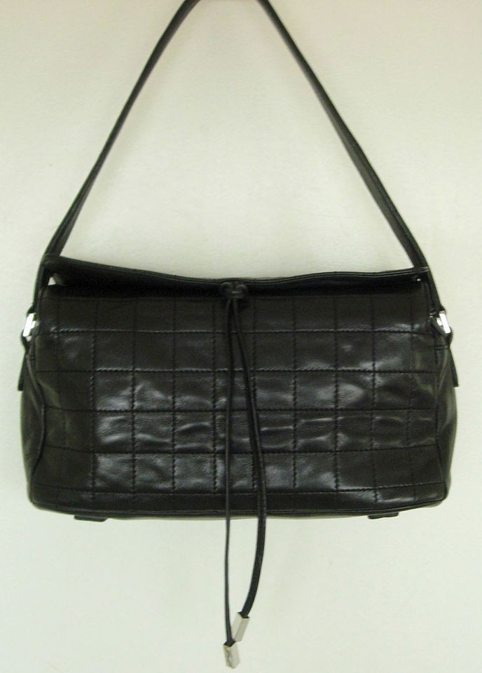 ADRIENNE VITTADINI Black Leather Purse Handbag Shoulder Bag