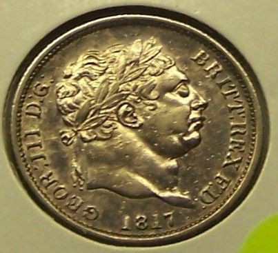 Great Britain , 1817 SHILLING GEORGIUS III , NICE AU