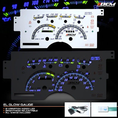 92 93 94 CHEVY SILVERADO 1500 2500 3500 EL GLOW GAUGES MANUAL 