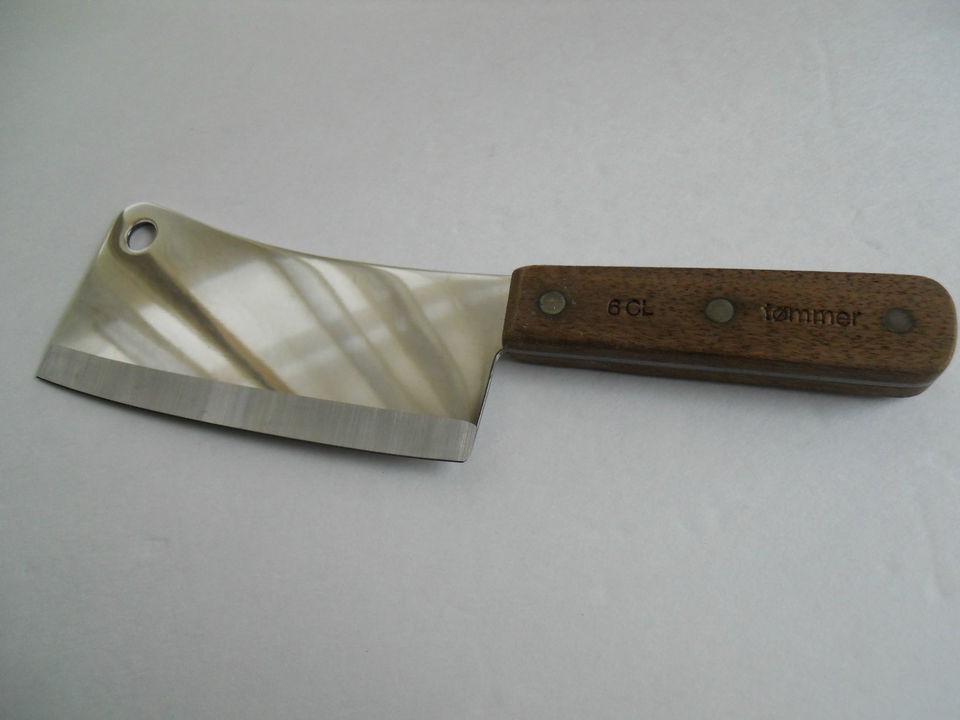 VINTAGE TOMMER 6 INCH CLASSIC BUTCHER MEAT CLEAVER KNIFE TRIPLE 