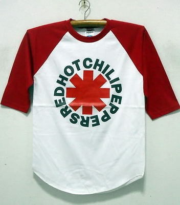 Red Hot Chili Peppers baseball jersey shirt funk rock band tour white 