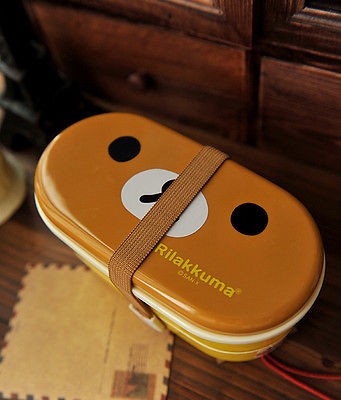   San X Cute Lunch Box Bento with Free Chopsticks High Heat Resistance