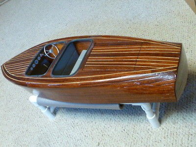 Dumas Chris Craft Model Wooden Boat Completed for Display