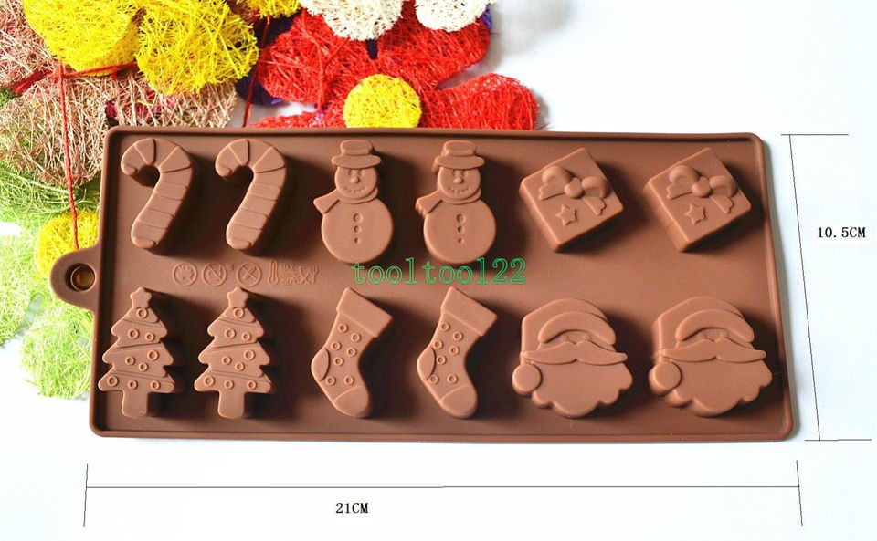 Christmas gift SILICONE BAKING MOLD Cake Decorating Chocolate Candy 