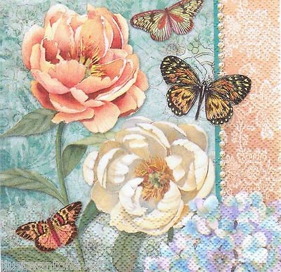 20 Vintage Flowers PAPER NAPKINS #30516 Beverage   Crafts Decoupage 