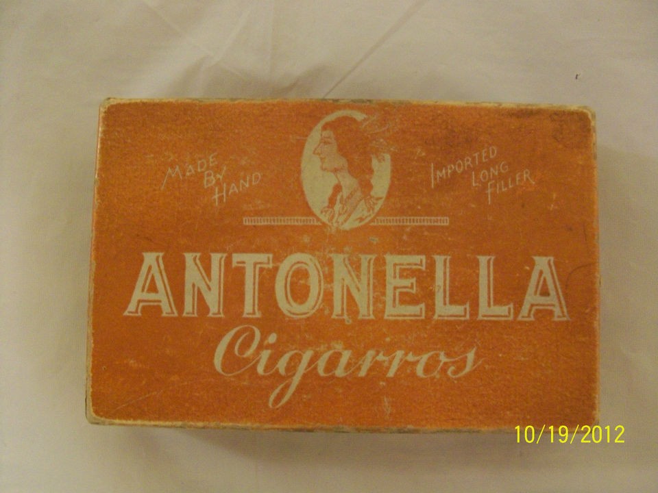 Vintage Antonella Cigarros Cigars Box Used