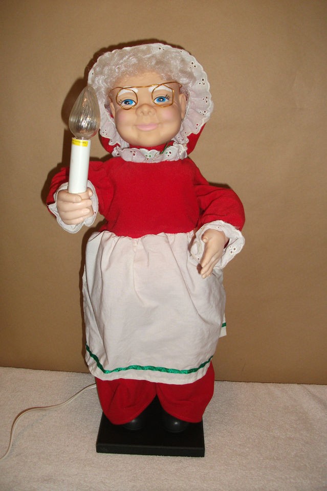   Telco Motionettes of Christmas Mrs Claus Doll Figure Display 1988