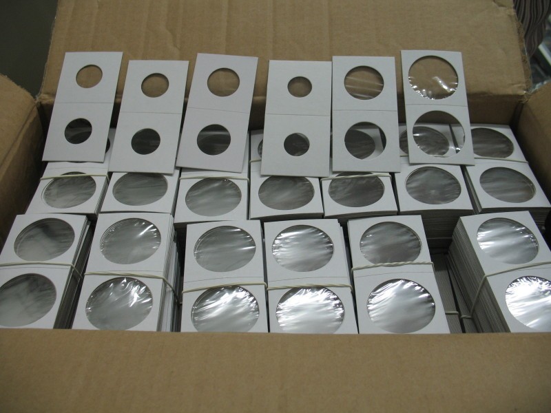 100 2X2S DIME COIN FLIPS PAPER / MYLAR / CARDBOARD S+H=FREE