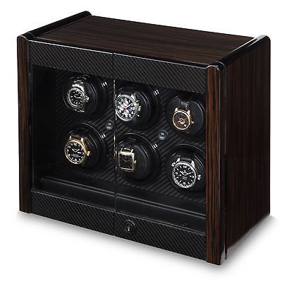 New Top Quality ORBITA Avanti 6 Watch Winder Box w/5 yr Lithium 