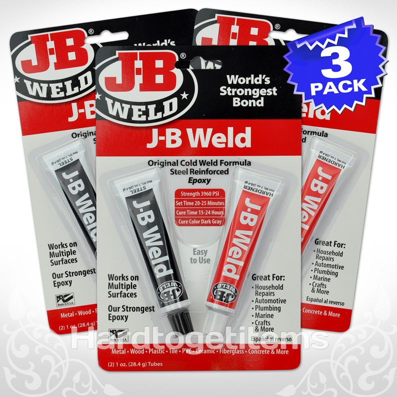 JB Weld 8265S Cold Weld Compound Adhesive Epoxy Glue 2 Oz. Pack of 3