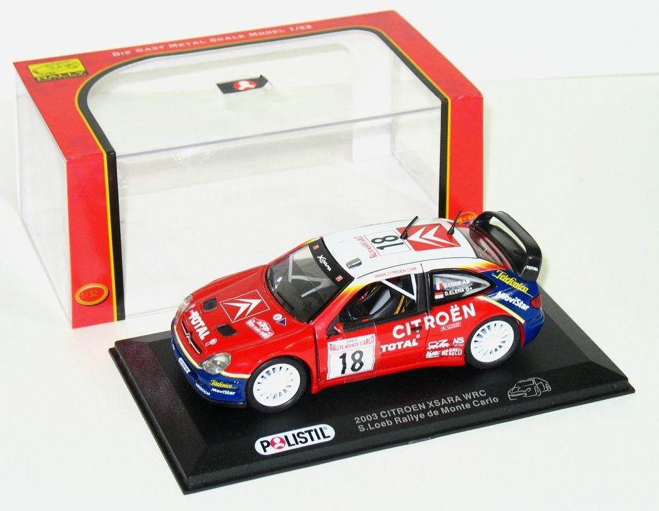 Polistil 2003 Citroen Xsara WRC 132 MIB S Loeb Rallye Monte Carlo #18