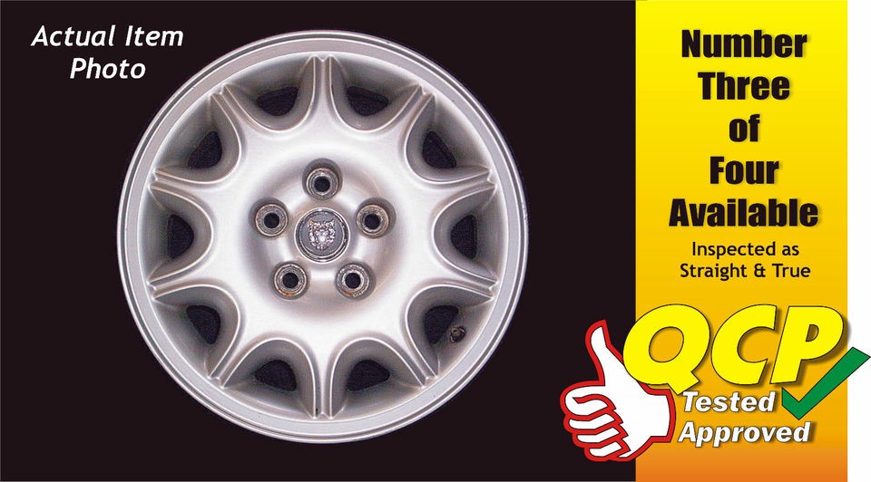 98 99 JAGUAR XJ8 16x7 Starburst ALLOY WHEEL, w/ exposed lug nuts 