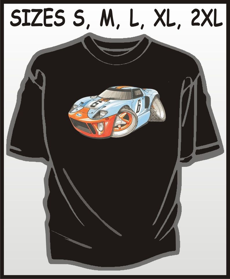 FORD GT40 GULF RACING GT SUPERCAR VINTAGE RETRO Mens T Shirt TSHIRT 