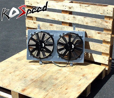   SLIM RADIATOR COOLING FAN SHROUD W/2 FANS 95 98 NISSAN 240SX S14 MT