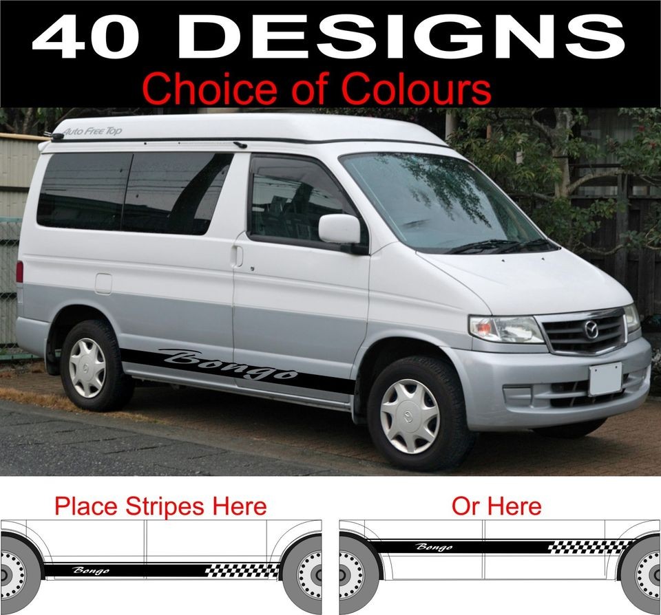 mazda bongo side stripes decals choice of design