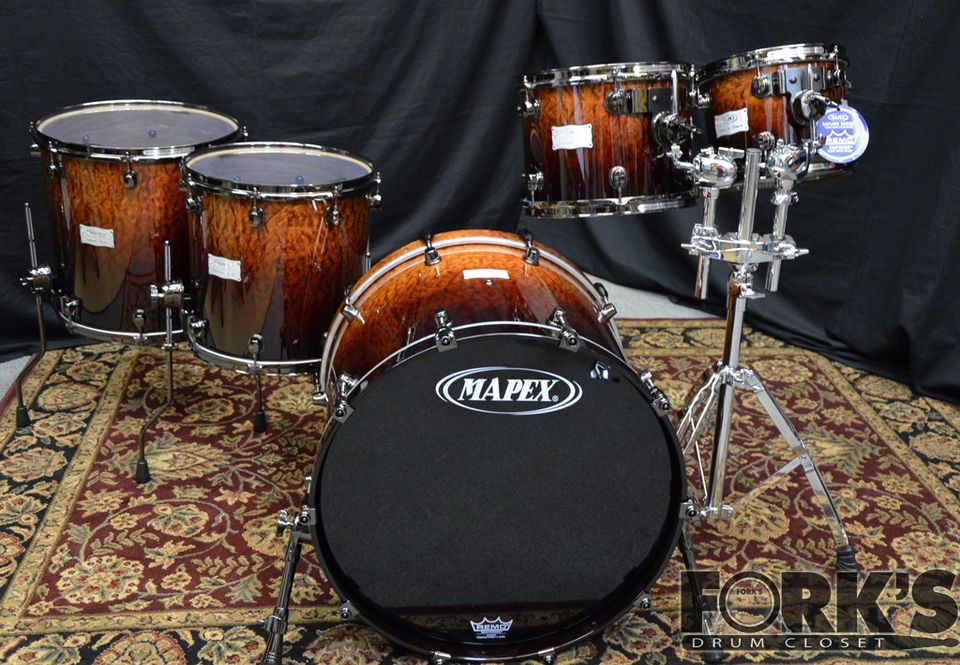 New Mapex Saturn Series 5pc Drum Set Shell Pack/ Transparent Sienna 