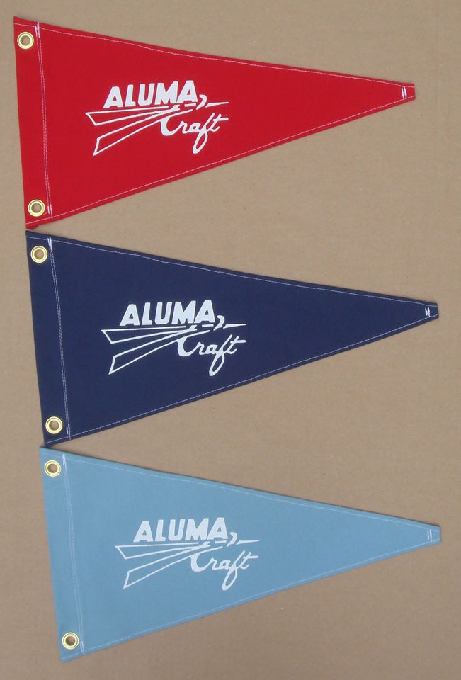   Vintage Style Pennant Flag Aluminum Boat Memorabilia Aluma Craft