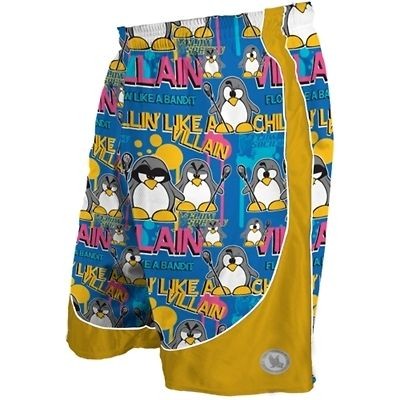 FLOW SOCIETY CHILLIN PENGUIN DAZZLE LACROSSE SHORTS SIZE YXS YXL