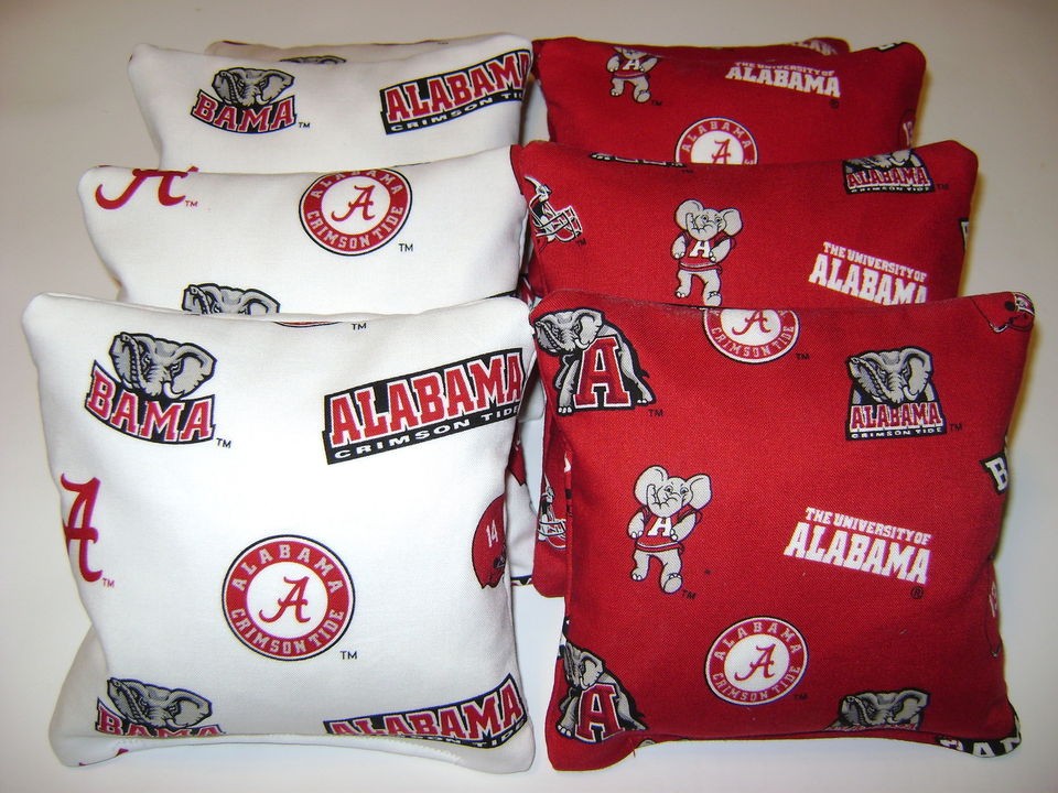 CORNHOLE BEAN BAG CORN HOLE ALABAMA CRIMSON TIDE BAMA