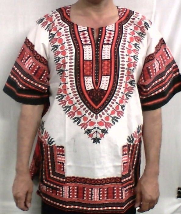 African Men Clothes Hippie Dashiki Blouse L XL 1X 2X 3X