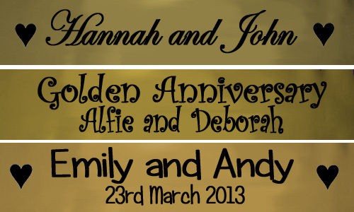 GOLD WEDDING BANNER GOLDEN ANNIVERSARY PARTY PERSONALISED DECORATIONS 