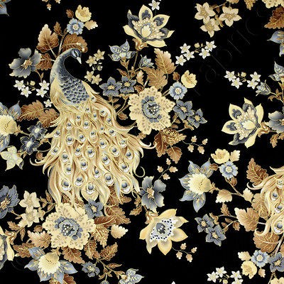 peacock fabric in Fabric