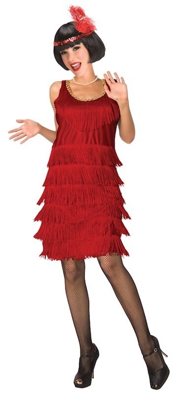 Flapper Red 20s Gangster Charleston Women Costume