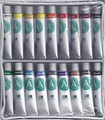 ACRYLIC PAINTS ~ 18 PIECE PAINT SET WITH PALETTE