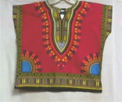 African Kids Boy Clothing Hippie Dashiki Blouse Fuchsia Yellow Not 