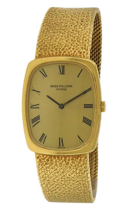 Patek Philippe 18K Gold Mesh Bracelet Womens Watch