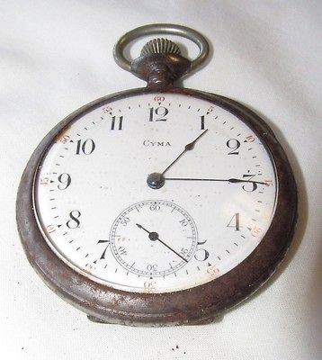 Cyma Brevet Pocket Watch Swiss Early great for steam punk