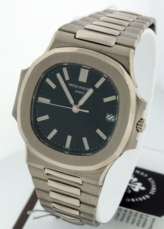 Patek Philippe JUMBO Nautilus 3711/1G RARE 18k White Gold Mens 43mm 