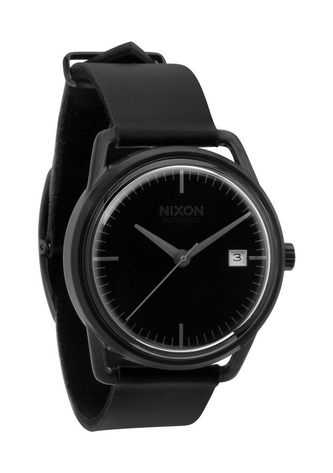 NEW NIXON THE MELLOR AUTOMATIC WATCH ALL BLACK NIB A199 001