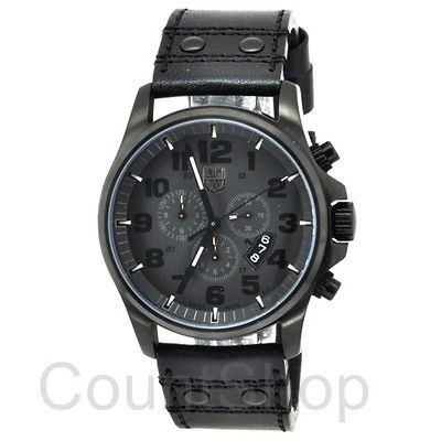 Luminox Field Chrono 1881.BO Black Leather  100M  NEW