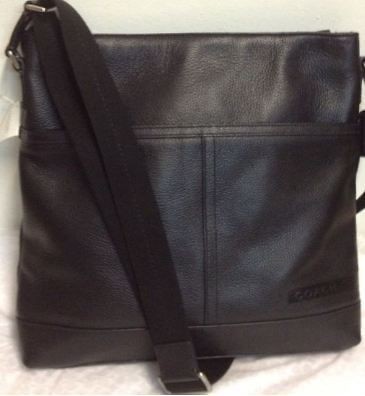 NWT Coach 70457 CAMDEN PEBBLED LARGE ZIP TOP Crossbody Bag Black