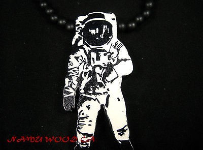 Exclusive] Galaxy Astronaut Good Custom Wood Necklace Foamposite BBC 