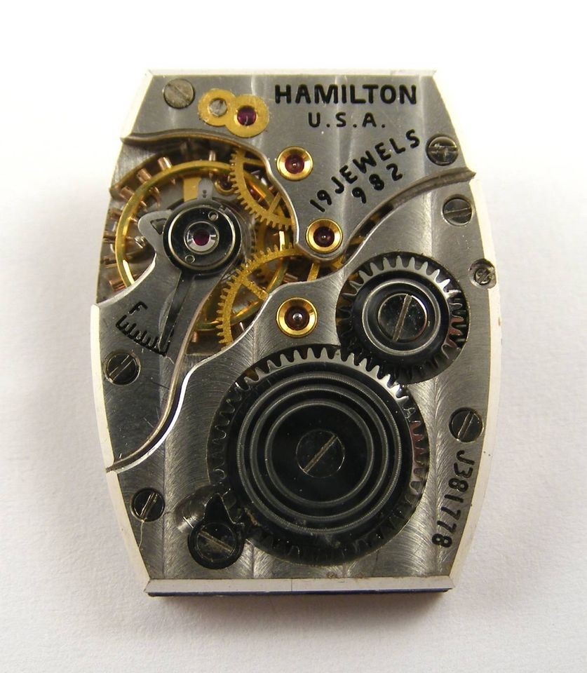 Hamilton 19 Jewel Cal.982 Vintage 1940s Gents Wrist Watch Movement