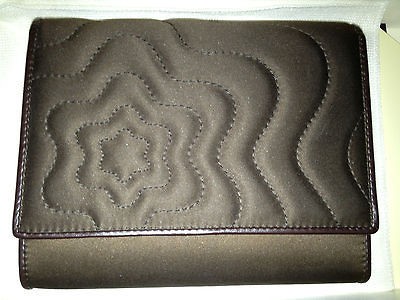 NEW MONTBLANC WOMENS Starisma Dalila Compact 6CC Wallet Fabric Brown 