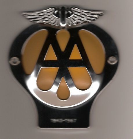 CLASSIC AA CAR BADGE 1945 1967