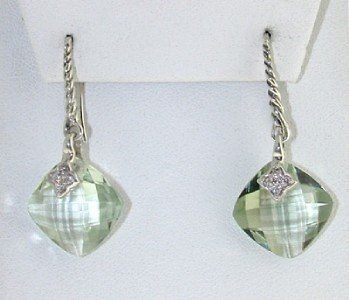 David yurman Diamond & Prasiolite Earrings $760