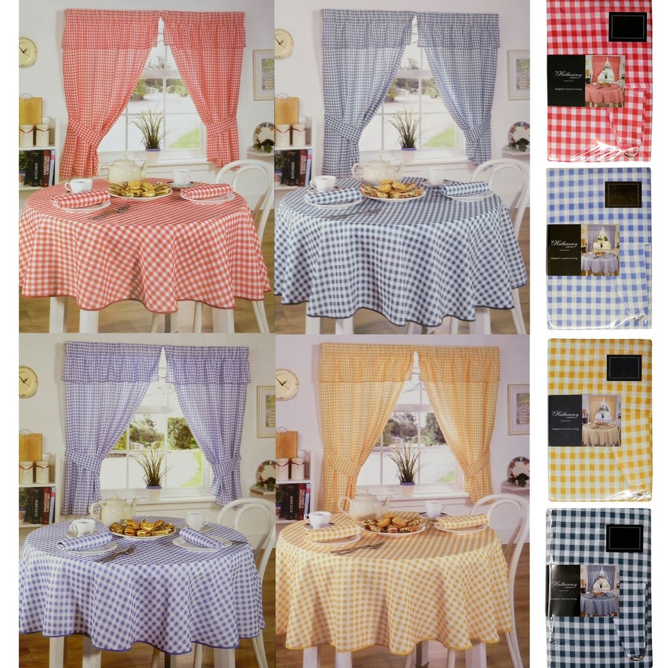   Kitchen Linen in 4 Colours   Choose Tablecloths, Napkins, Curtains