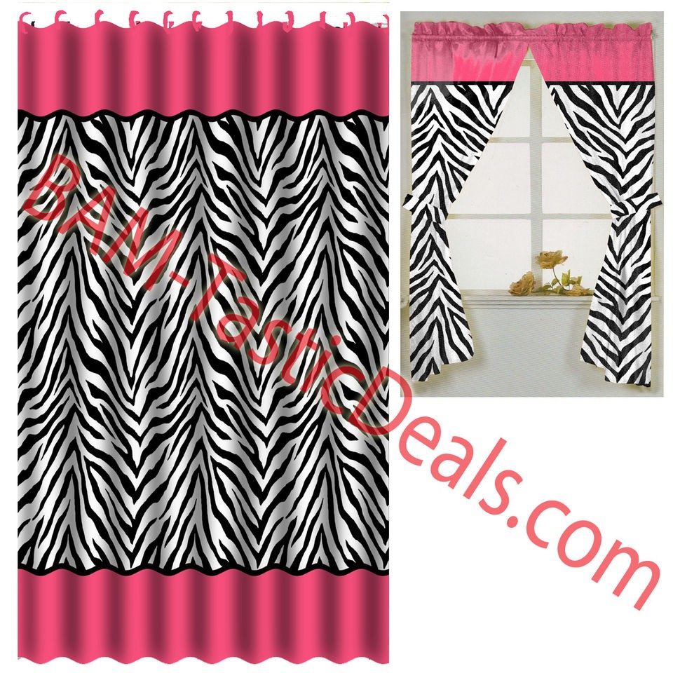   Window Curtain + Fabric Shower Curtain + Shower Curtain Rings/Hooks