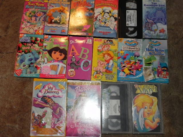 VHS LOT CHILDREN BLUES CLUE DORA THE EXPLORER RAINBOW FISH ROLIE 