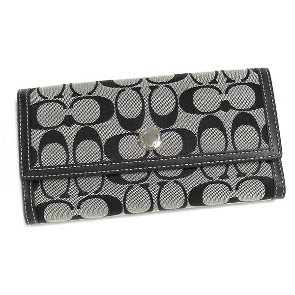 Coach Hampton Signature Checkbook Wallet 42986