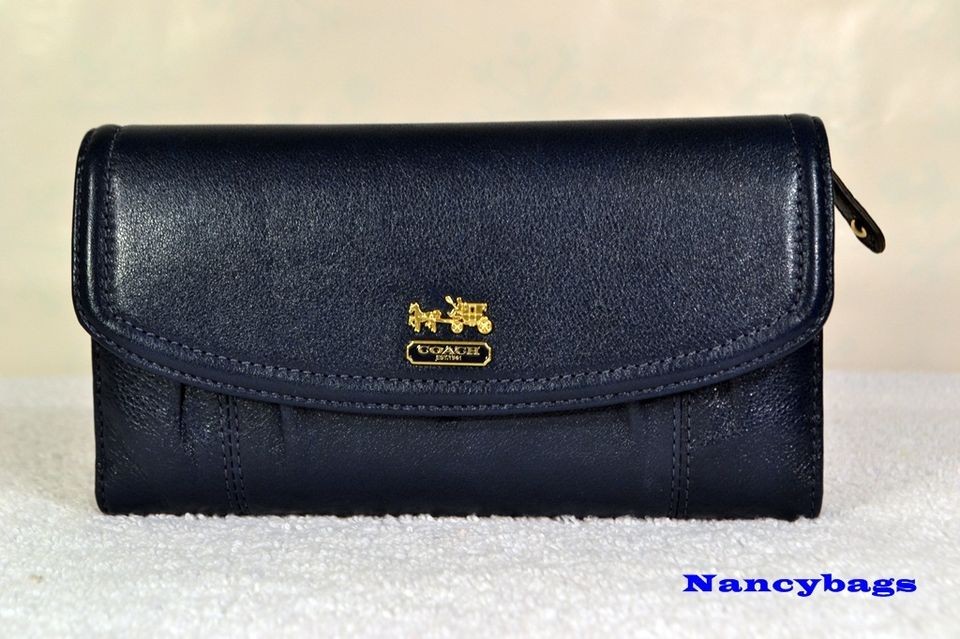 coach madison checkbook wallet in Wallets