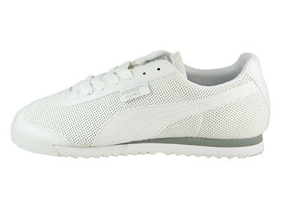 35481101] PUMA ROMA PERF CP MENS WHITE WHITE PUMA SILVER SIZES 7.5 TO 