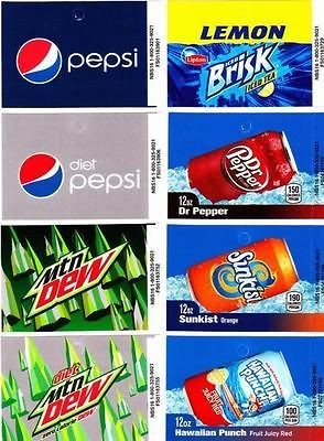 Pepsi Medium Set Of 8 Different Soda Pop Vending Machine Flavor Tab on ...