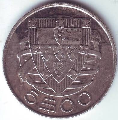 ESCUDOS 1951 PORTUGUESE SILVER OLD COIN PORTUGAL