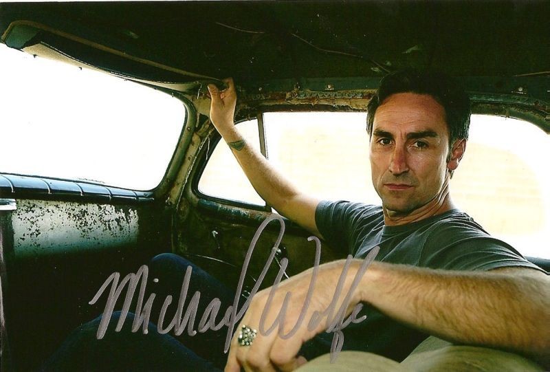 Michael Wolfe signed American Pickers TV EX Rare LOOK