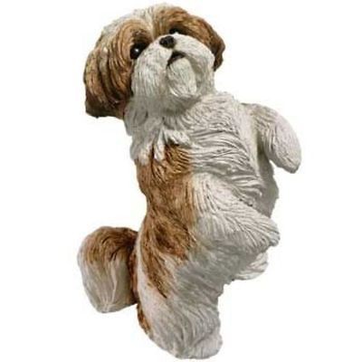 SANDICAST Sculpture Dog Figurine Small Size Gold & White SS16407 SHIH 